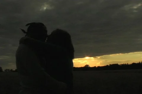 SUNSET KISS Stock Footage 81416