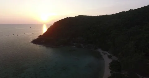 Sunset on Ko Ma, Koh Phangan, Thailand Vidéo 74396258