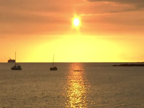 Sunset on Kona Coast Stock-Footage 22243653