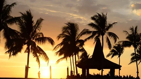 Sunset in Kota Kinabalu. Video stock 73605575