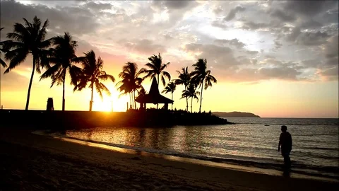 Sunset in Kota Kinabalu Stock Footage 73615728