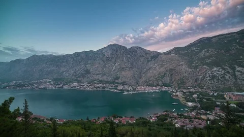 Sunset in Kotor Stock Footage 78612989