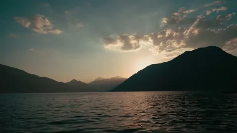 Sunset kotor montenegro2 Stock Footage 138718109