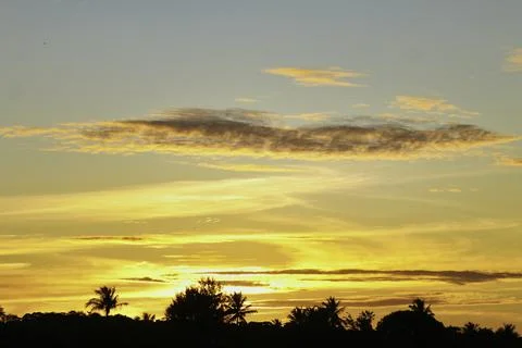 Sunset in Kourou Stock Photos