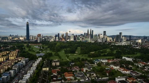  sunset at Kuala Lumpur city timelapse Stock Footage 101067789