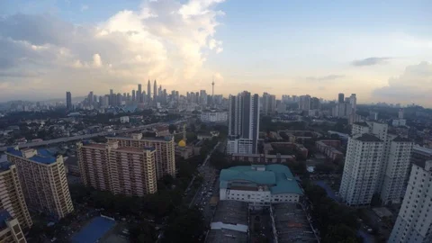 Sunset kuala lumpur Stock Footage 96858897