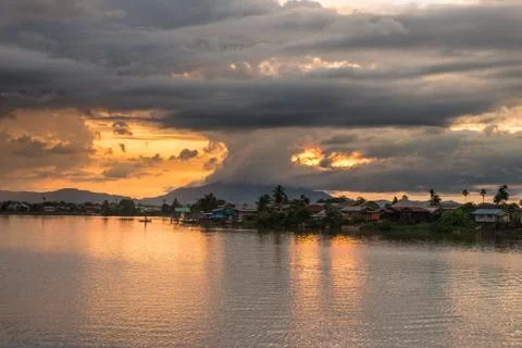 Sunset in kuching, borneo Stock Photos