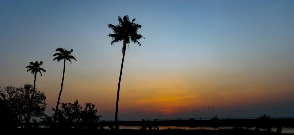 Sunset at Kumarakom Stock Photos