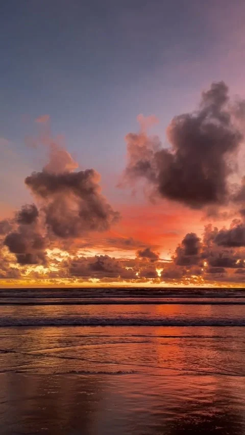 Sunset in kuta Bali Stock Footage 232197420