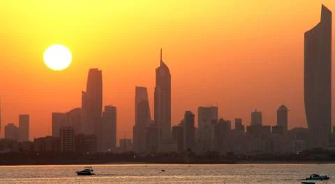 Sunset in Kuwait Stock Photos