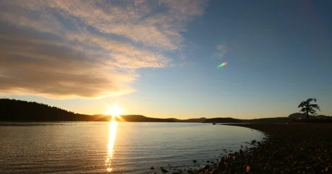 Sunset in La Conner, Washington Stock Footage 68625070