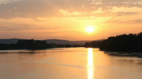 Sunset on La Loire - timelapse Stock-Footage 841163
