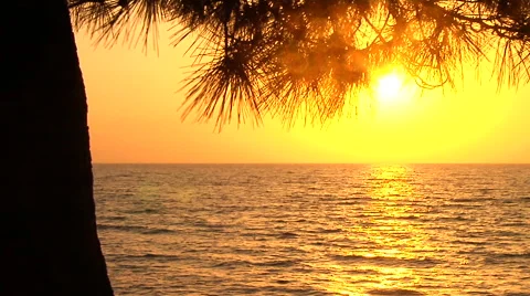 Sunset by the Lac Stock Footage 41380868
