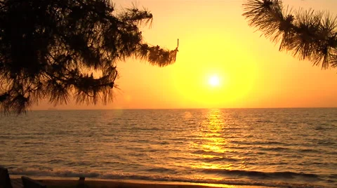 Sunset by the Lac Stock Footage 41380877