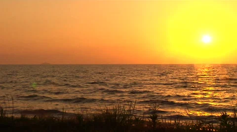 Sunset by the Lac Stock Footage 41380886