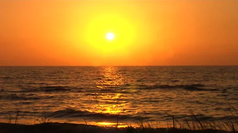 Sunset by the Lac Stock Footage 41380898