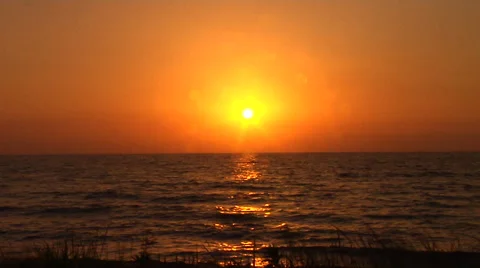 Sunset by the Lac Stock Footage 41380913