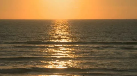 Sunset Lacanau 01 Stock Footage 10306934