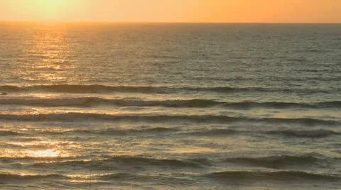Sunset Lacanau 02 Stock Footage 10586494