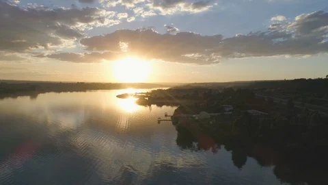 Sunset lago paranoa Stock-Footage 101868849