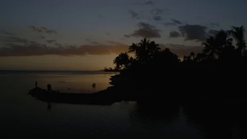 Sunset lagoon Stock Footage