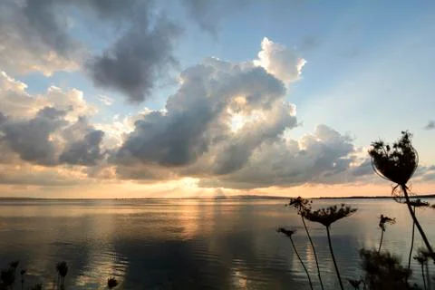 Sunset Lagoon Stock Photos