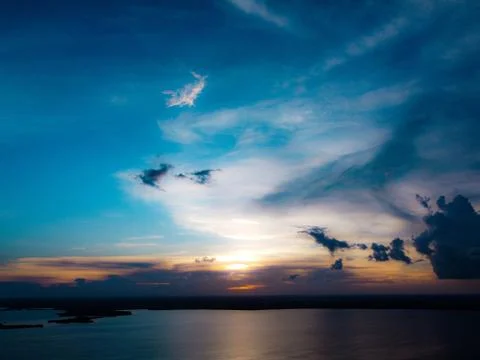 Sunset in the Lagoon Foto stock