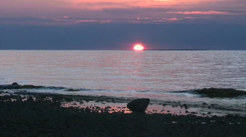 Sunset on the Lake 1 Stock Footage 517131