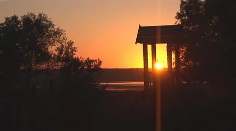 Sunset lake 2 Stock Footage 5503940