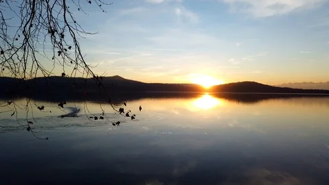 Sunset at the lake 2 動画素材 101190783