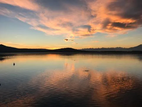 Sunset at the lake 7 Stock Photos