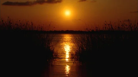 Sunset Lake Agnes, FL Video stock 31478393