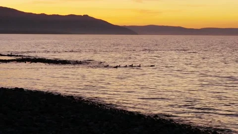 Sunset on Lake Baikal in Stock-Footage 334584348