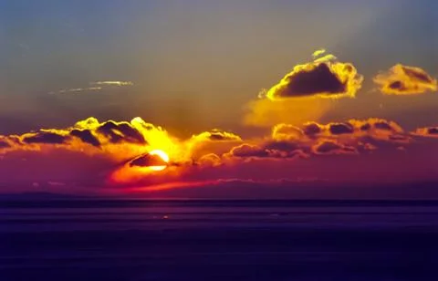 Sunset on Lake Baikal Stock Photos