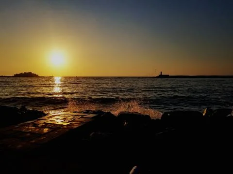Sunset by the lake in Canada  Stock Photos