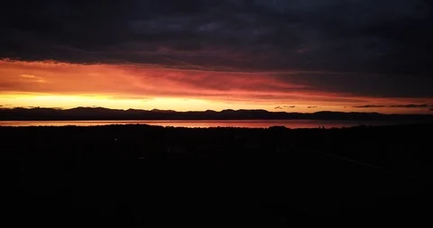 Sunset on Lake Champlain, Vermont Stock Footage 101670777