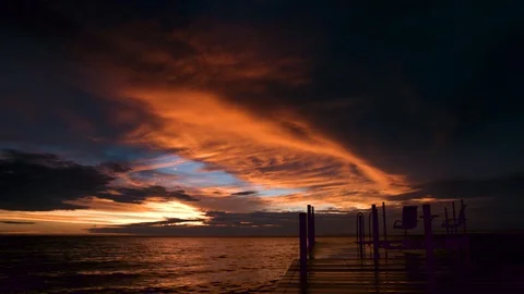 Sunset on Lake (color graded) Stock Footage 89486992