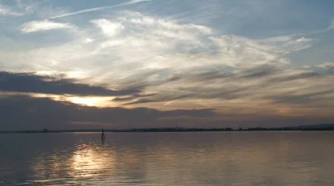 Sunset by the lake Stock Footage 116271