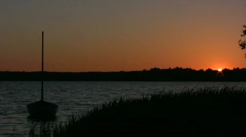 Sunset at lake Video stock 452683