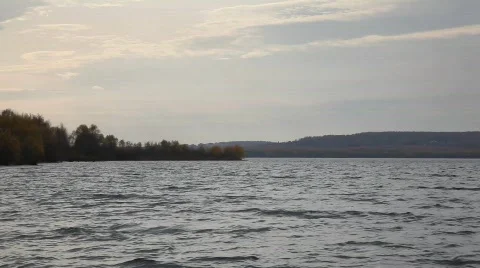 Sunset lake Video stock 583073