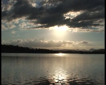 Sunset Lake Stock Footage 948683