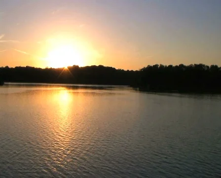 Sunset on Lake Stock Footage 2872378