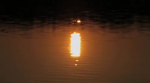 Sunset by lake Stock-Footage 7727766