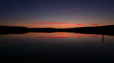 Sunset on Lake Stock Footage 10678396