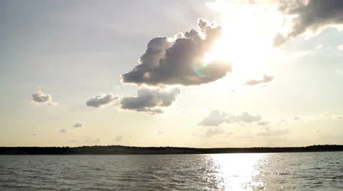 Sunset on lake Stock Footage 25453741