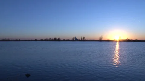 Sunset at Lake Stock Footage 36279889