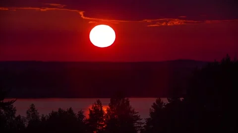 Sunset at the lake Stock Footage 45138071