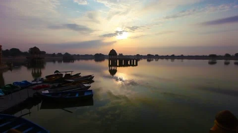 Sunset at lake Stock Footage 45172247