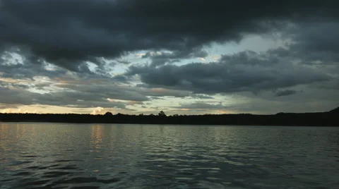 Sunset on a Lake Stock Footage 46807661
