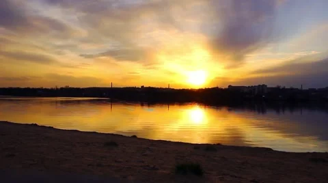 Sunset on the lake Видео 50554258